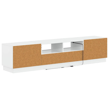 5-delige LED TV-kast Hoogglans Wit Bewerkt hout