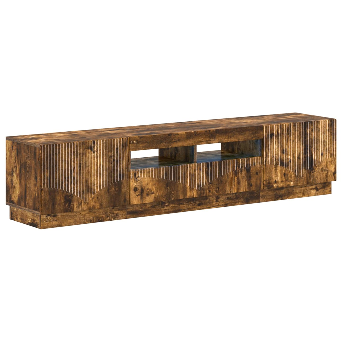 5-delige LED TV-kast Gerookt eiken Bewerkt hout