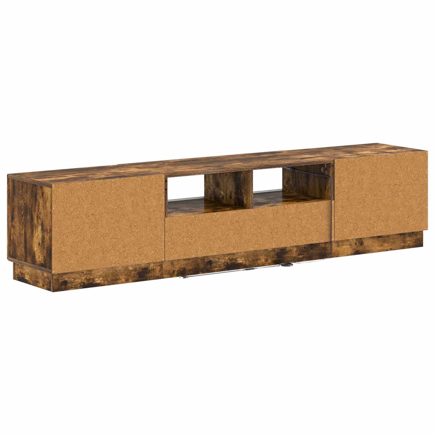5-delige LED TV-kast Gerookt eiken Bewerkt hout