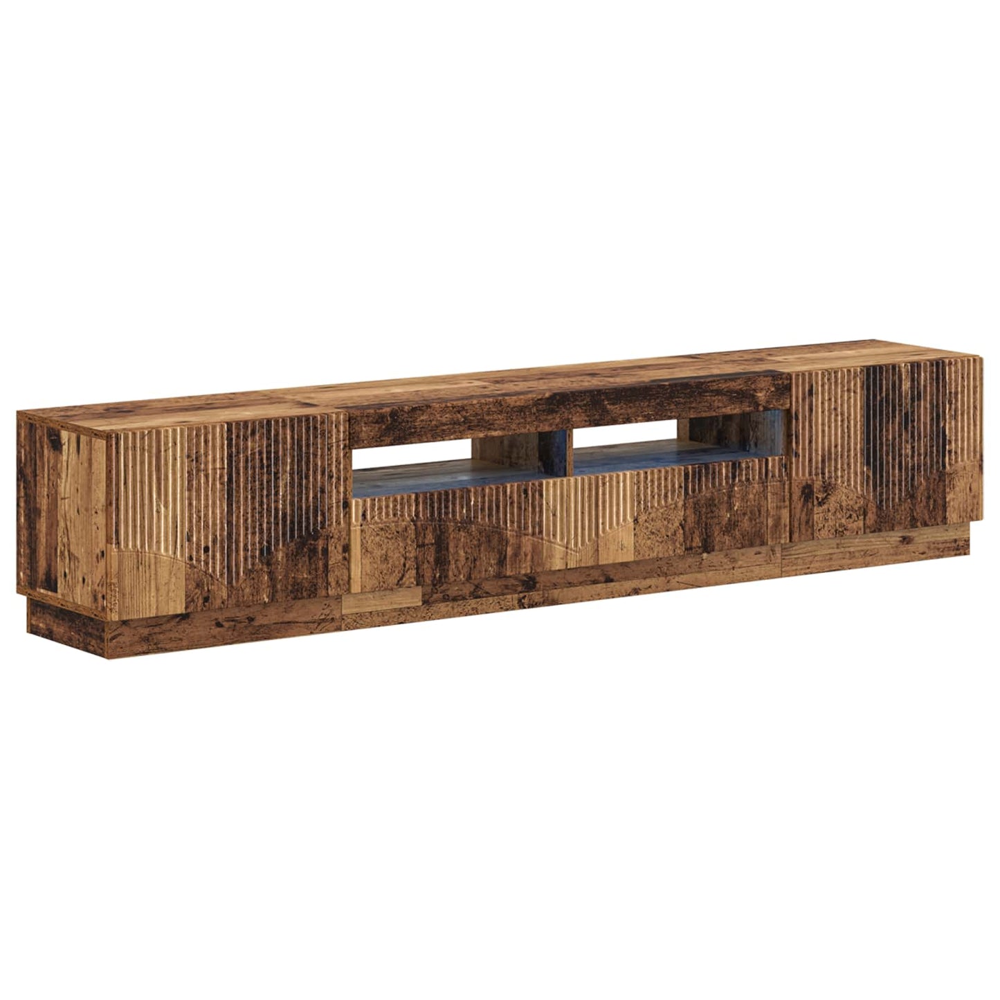 5-delige LED TV-kast Oud hout Bewerkt hout