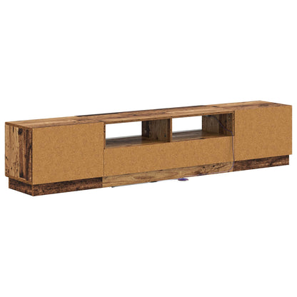 5-delige LED TV-kast Oud hout Bewerkt hout