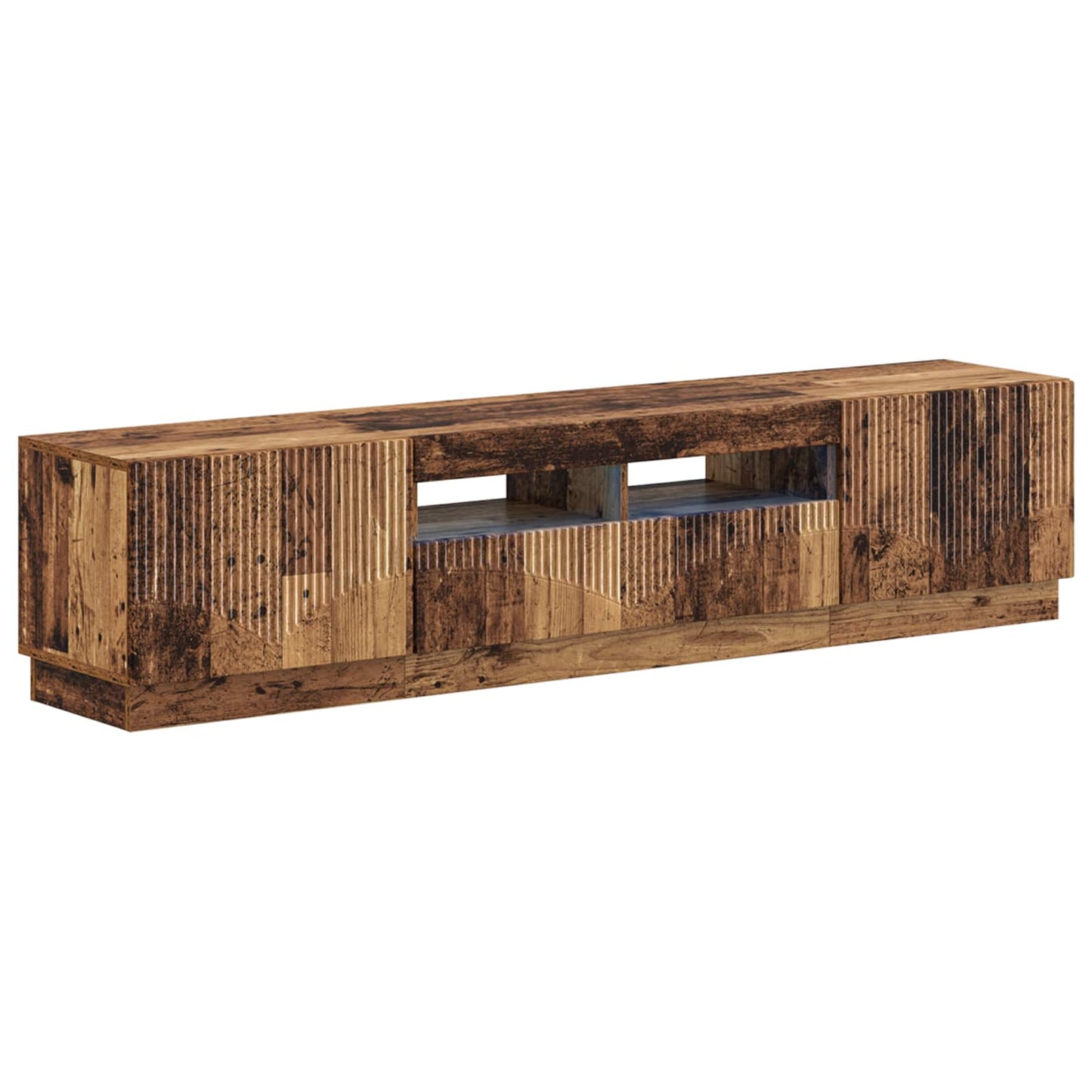 5-delige LED TV-kast Oud hout Bewerkt hout