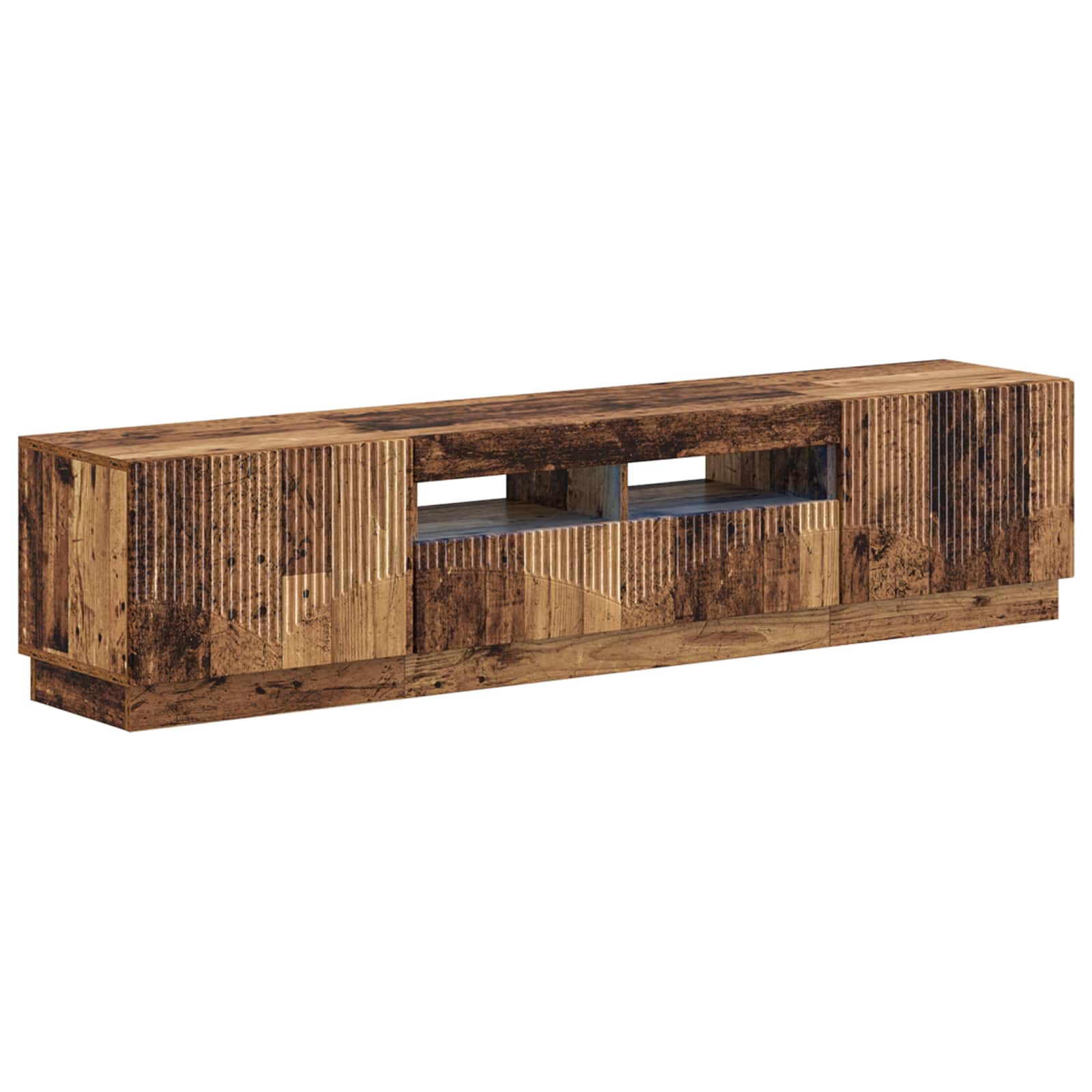 5-delige LED TV-kast Oud hout Bewerkt hout