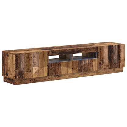 5-delige LED TV-kast Oud hout Bewerkt hout