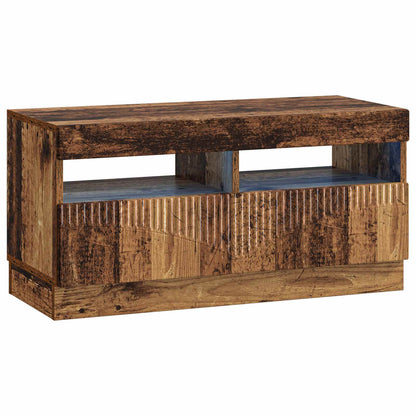 5-delige LED TV-kast Oud hout Bewerkt hout