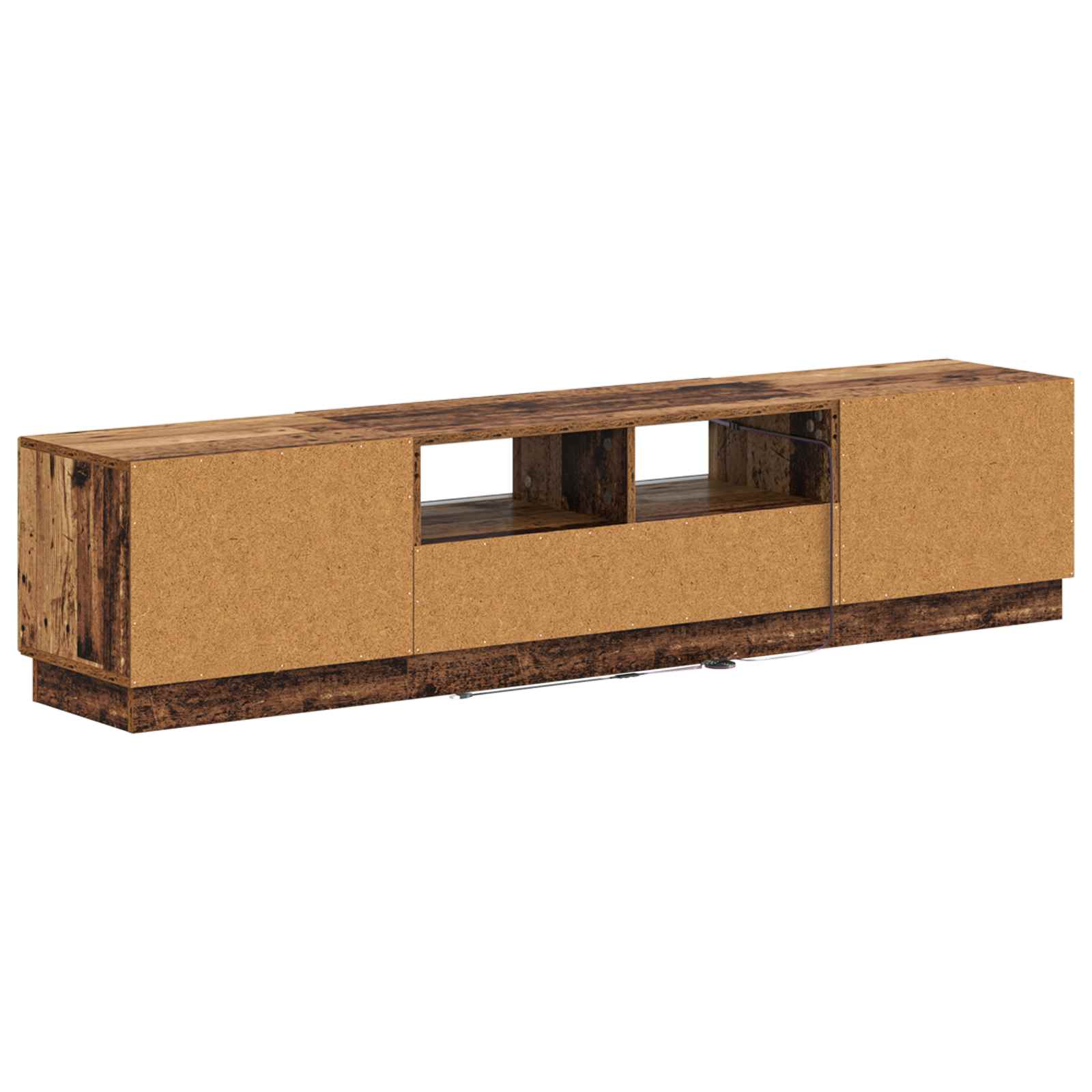 5-delige LED TV-kast Oud hout Bewerkt hout