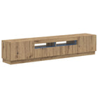 5-delige LED TV-kast Artisanaal eiken Bewerkt hout