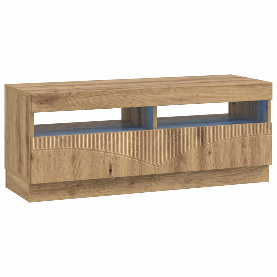 5-delige LED TV-kast Artisanaal eiken Bewerkt hout