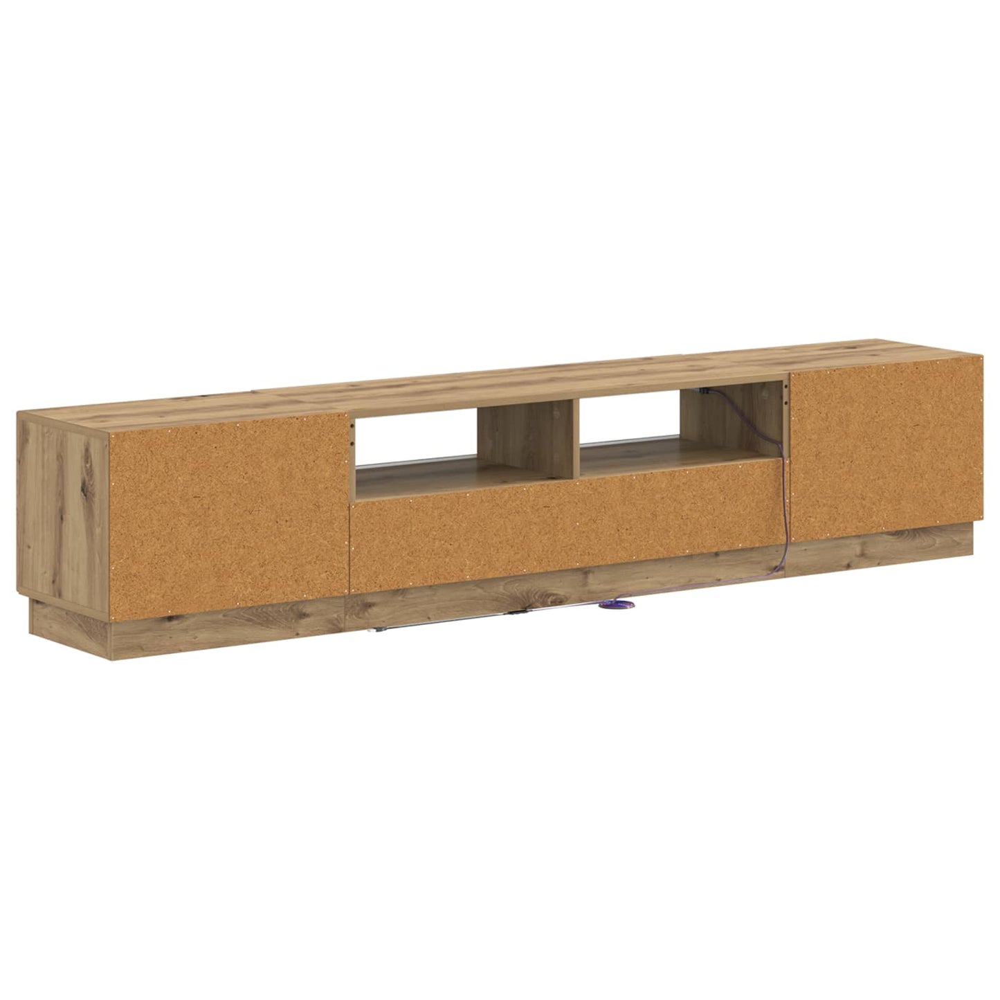 5-delige LED TV-kast Artisanaal eiken Bewerkt hout