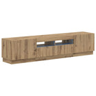 5-delige LED TV-kast Artisanaal eiken Bewerkt hout