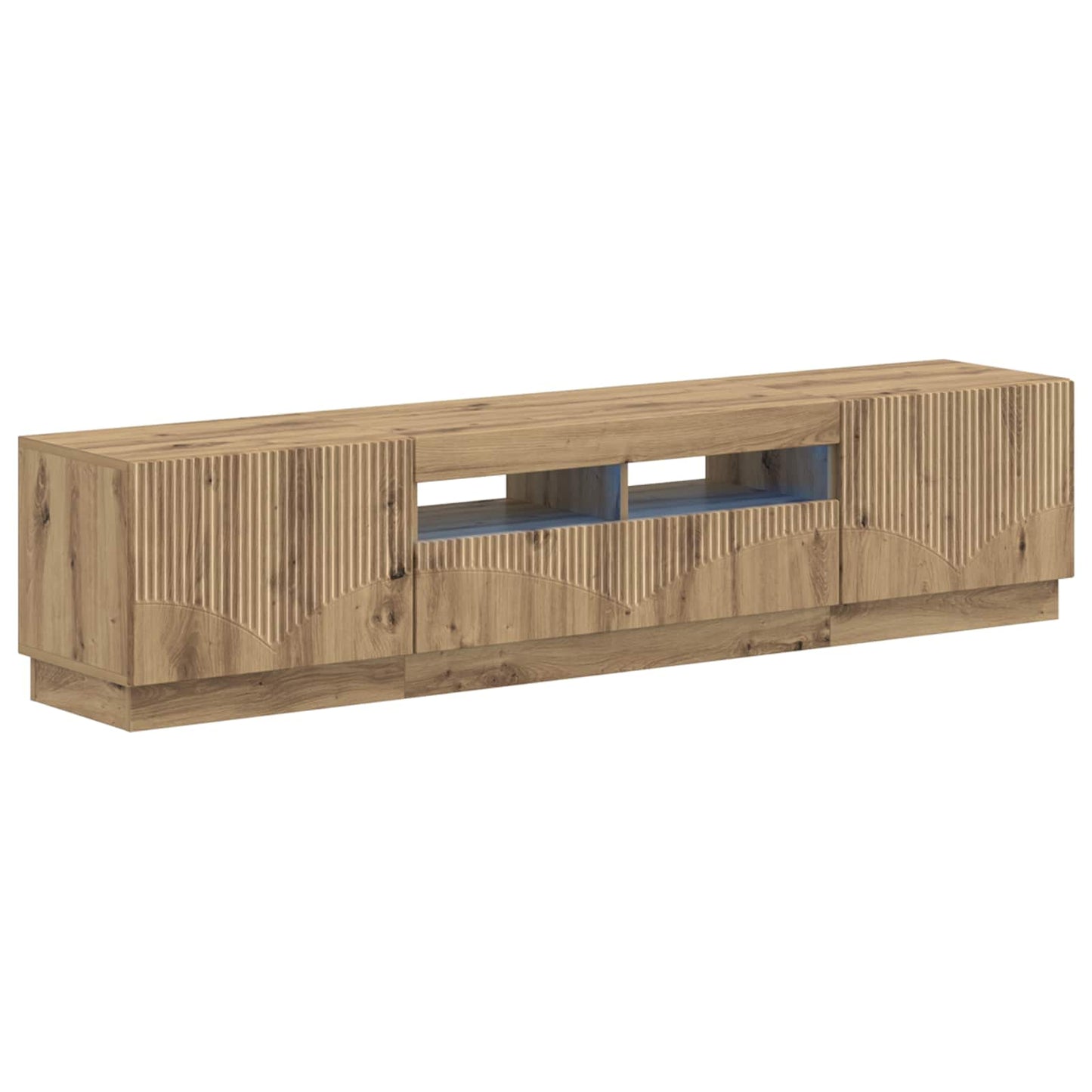 5-delige LED TV-kast Artisanaal eiken Bewerkt hout