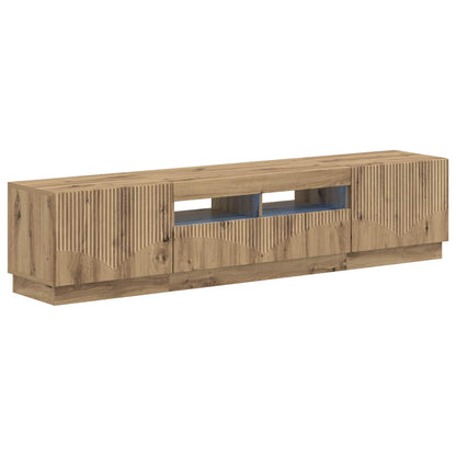 5-delige LED TV-kast Artisanaal eiken Bewerkt hout