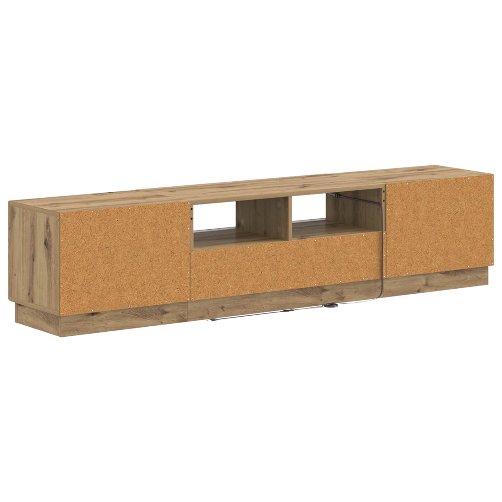 5-delige LED TV-kast Artisanaal eiken Bewerkt hout