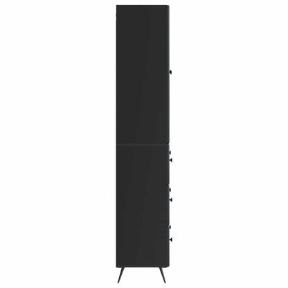 Kastenset 2 pcs Zwart 66 x 34,5 x 90 cm Bewerkt hout