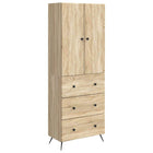 Kastenset 2 stuks 66x34,5x90 cm bewerkt hout