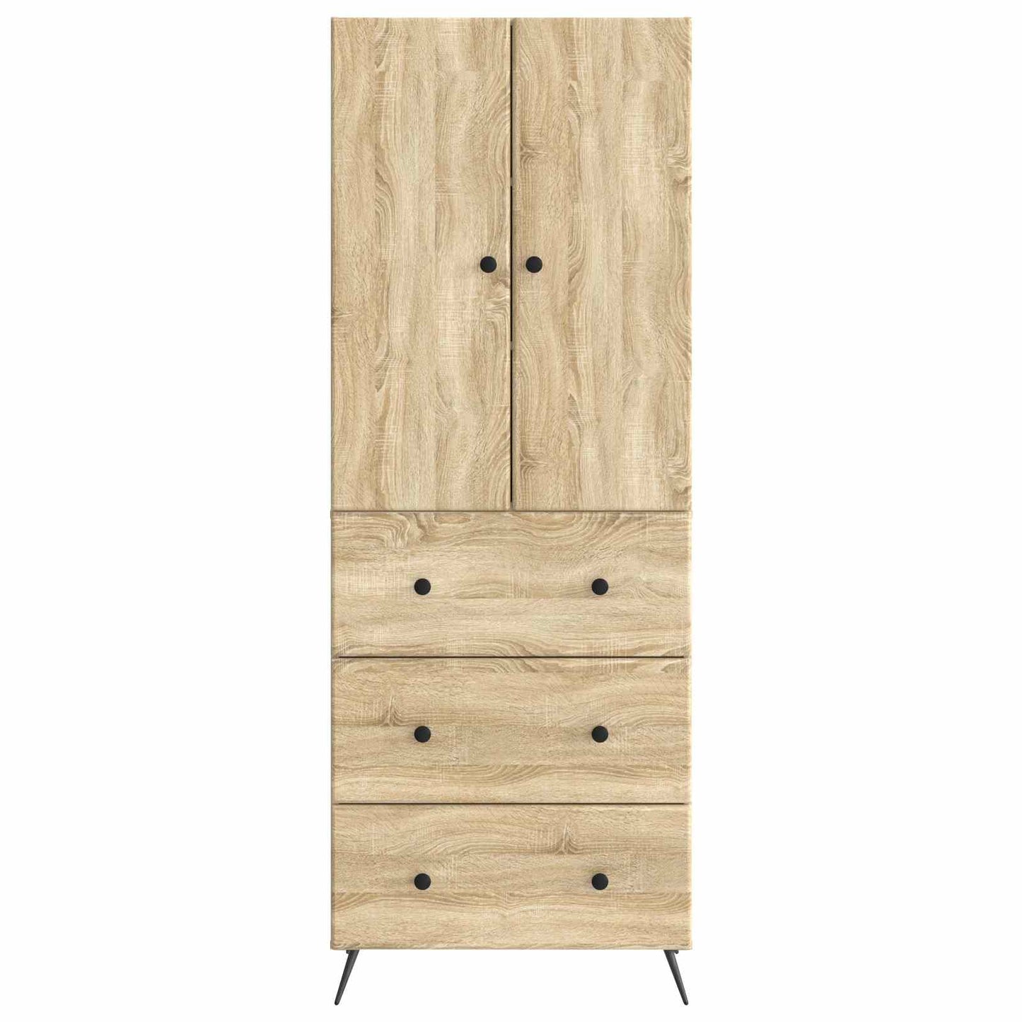Kastenset 2 pcs Sonoma Eiken 66 x 34,5 x 90 cm Bewerkt hout