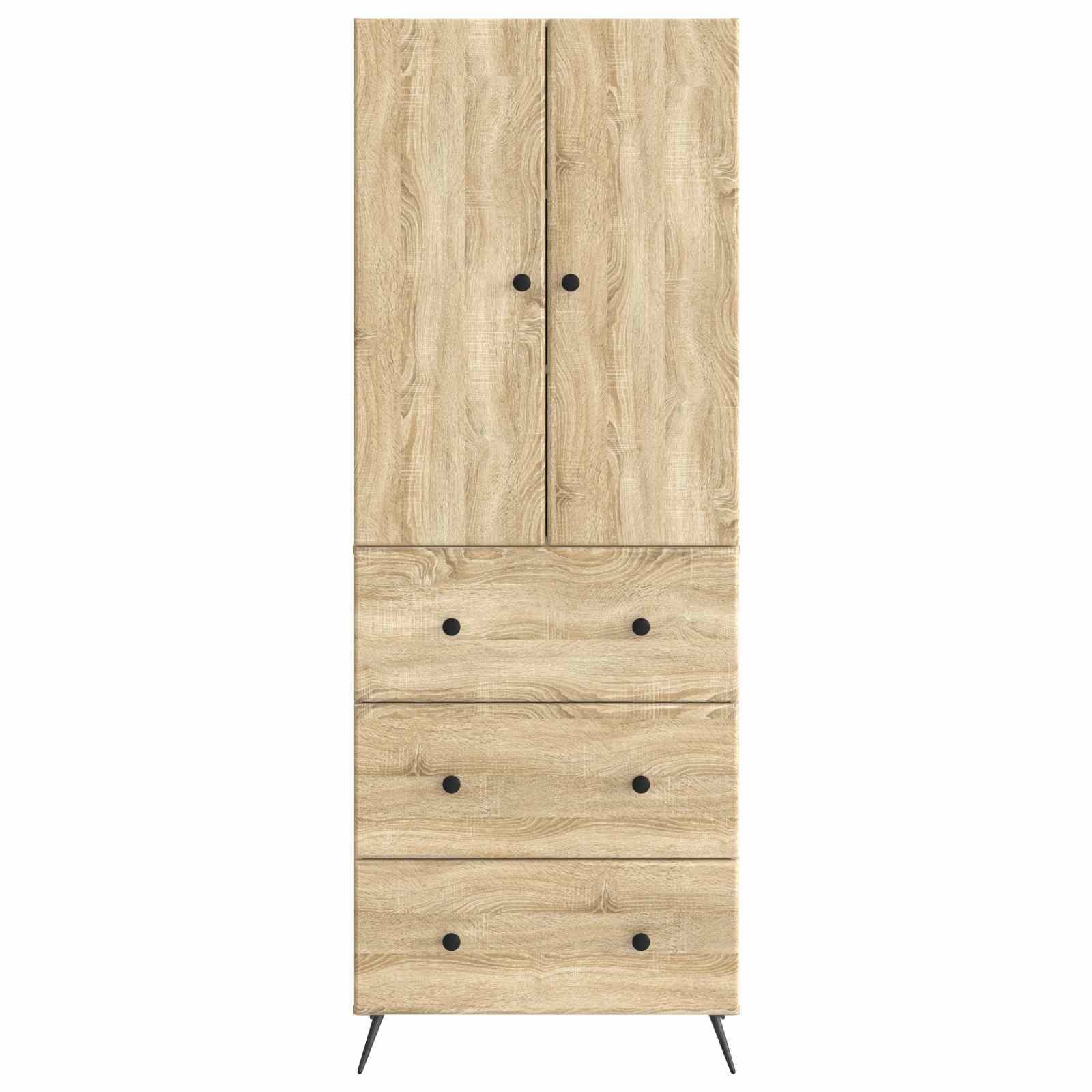 Kastenset 2 pcs Sonoma Eiken 66 x 34,5 x 90 cm Bewerkt hout