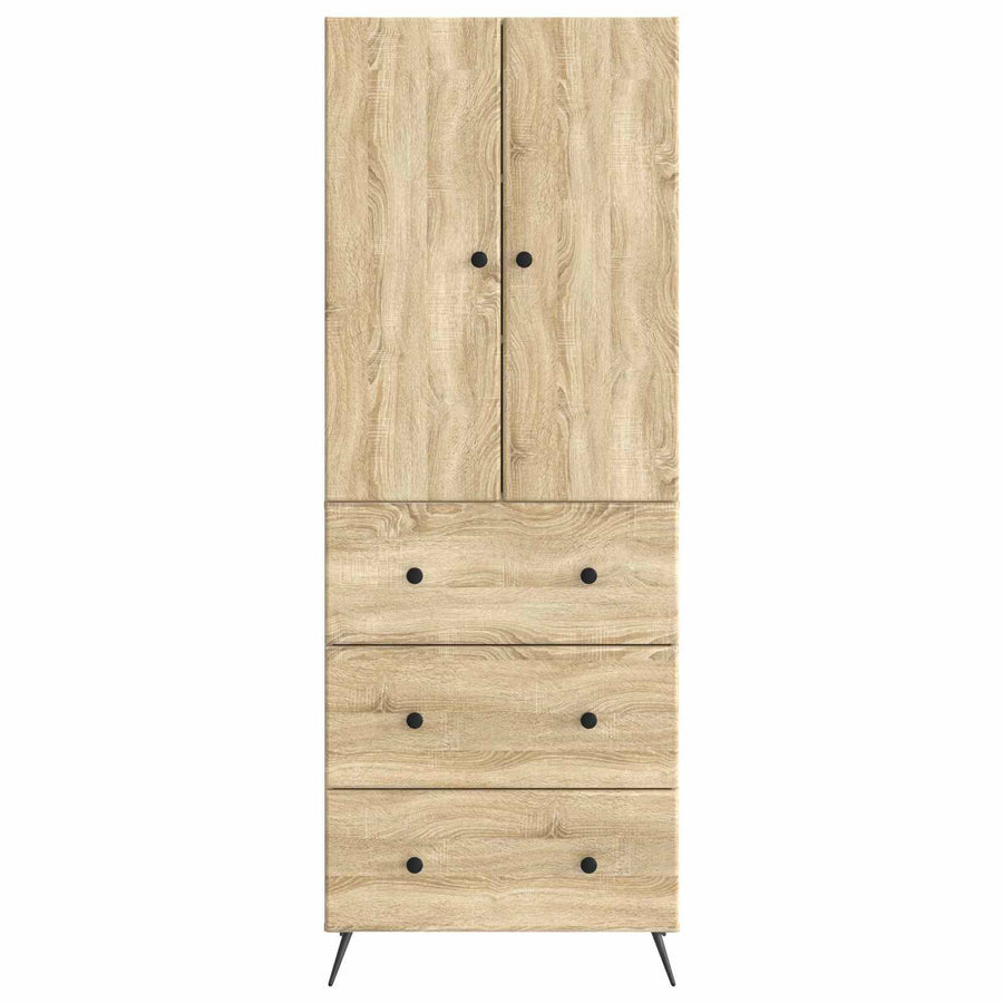 Kastenset 2 pcs Sonoma Eiken 66 x 34,5 x 90 cm Bewerkt hout