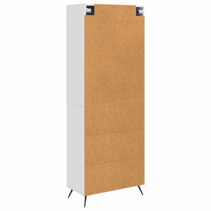 Kastenset 2 pcs Hoogglans Wit 66 x 34,5 x 90 cm Bewerkt hout