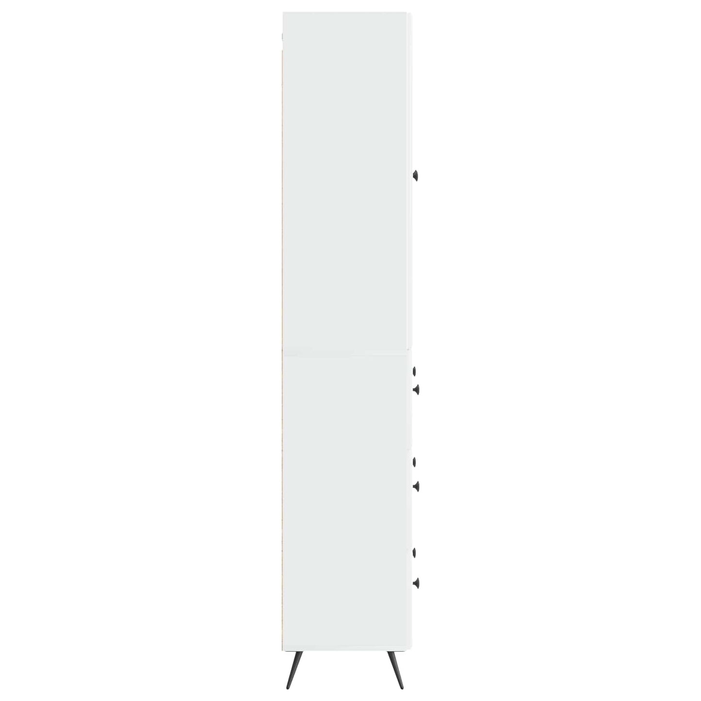 Kastenset 2 pcs Hoogglans Wit 66 x 34,5 x 90 cm Bewerkt hout