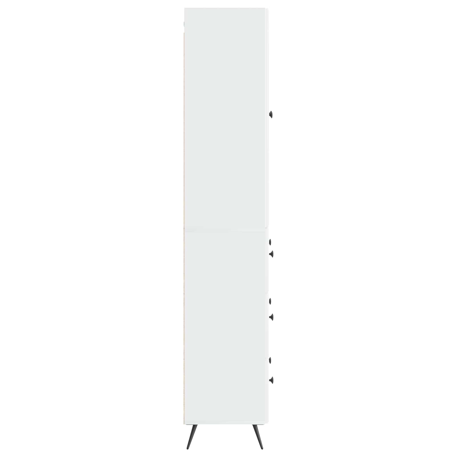 Kastenset 2 pcs Hoogglans Wit 66 x 34,5 x 90 cm Bewerkt hout