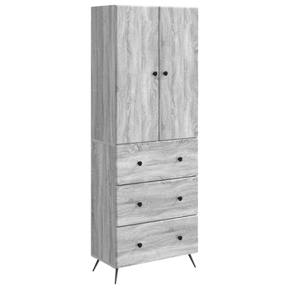 Kastenset 2 pcs Grijs Sonoma 66 x 34,5 x 90 cm Bewerkt hout