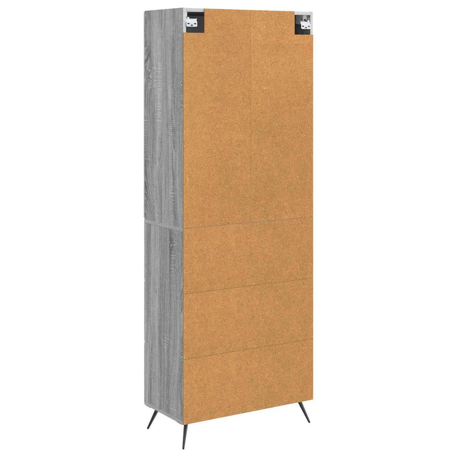 Kastenset 2 pcs Grijs Sonoma 66 x 34,5 x 90 cm Bewerkt hout