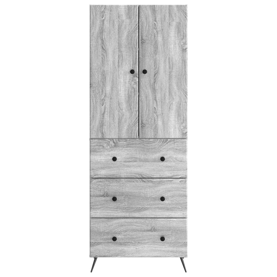 Kastenset 2 pcs Grijs Sonoma 66 x 34,5 x 90 cm Bewerkt hout