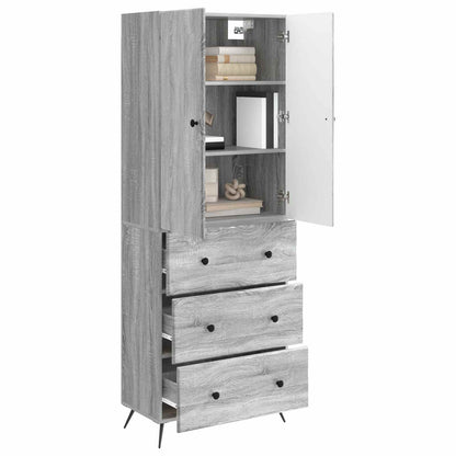 Kastenset 2 pcs Grijs Sonoma 66 x 34,5 x 90 cm Bewerkt hout