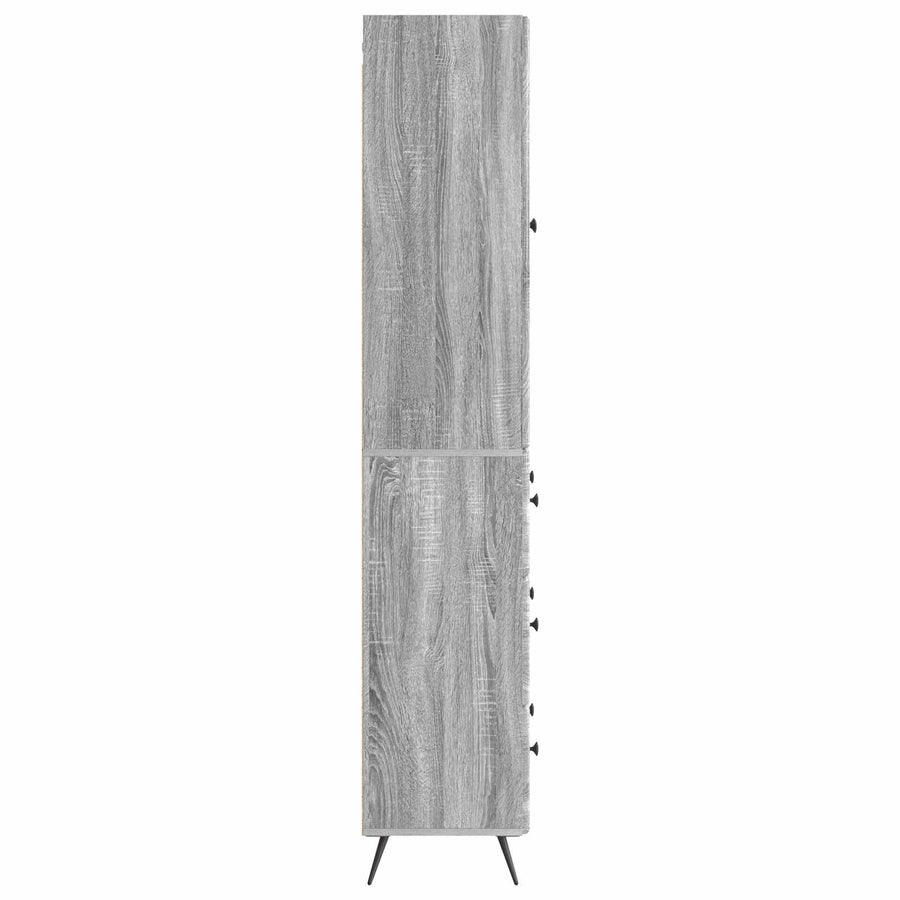 Kastenset 2 pcs Grijs Sonoma 66 x 34,5 x 90 cm Bewerkt hout