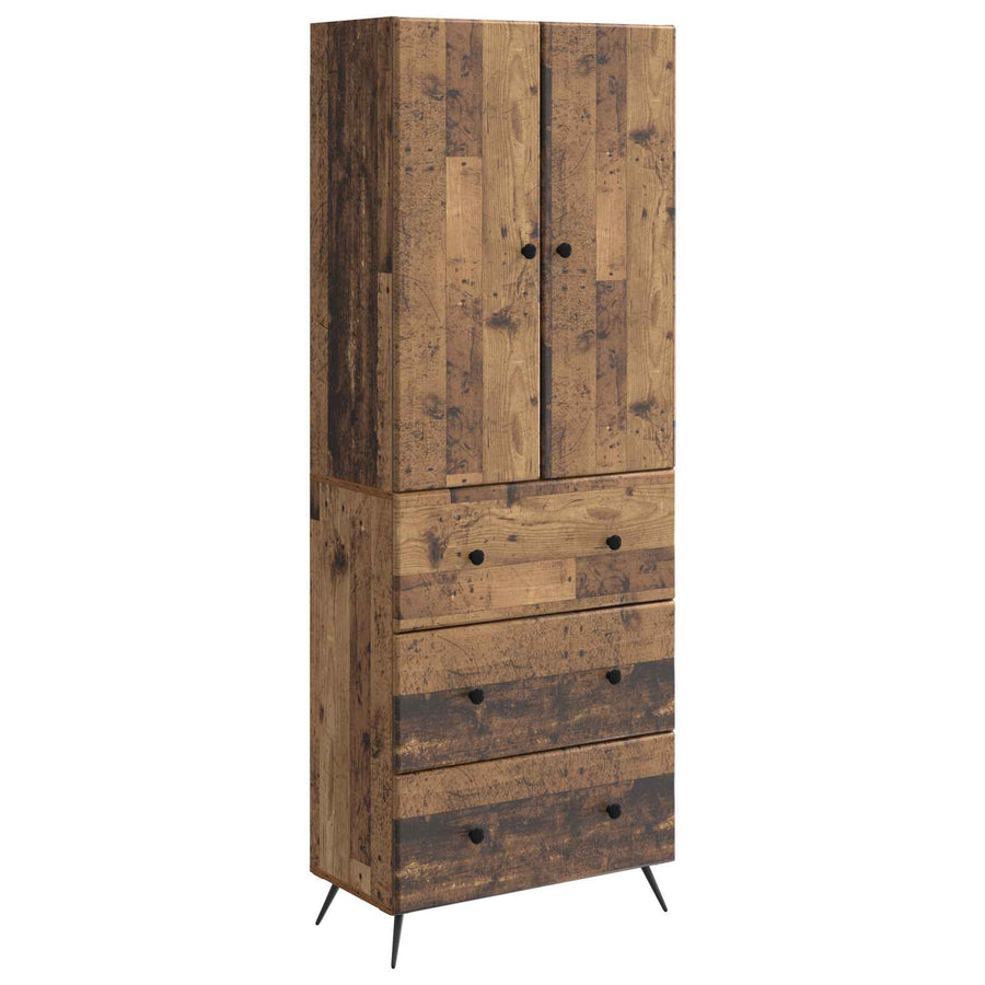Kastenset 2 pcs Oud hout 66 x 34,5 x 90 cm Bewerkt hout