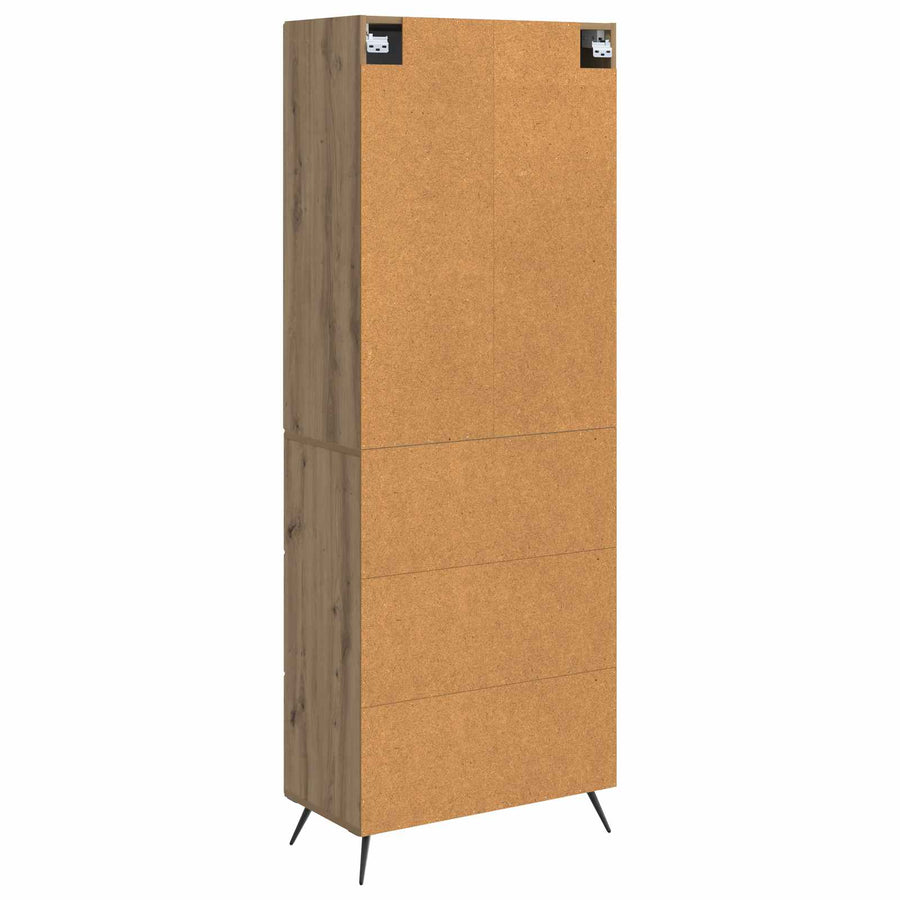 Kastenset 2 pcs Artisanaal eiken 66 x 34,5 x 90 cm Bewerkt hout