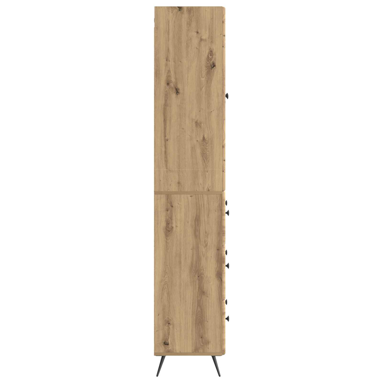 Kastenset 2 pcs Artisanaal eiken 66 x 34,5 x 90 cm Bewerkt hout