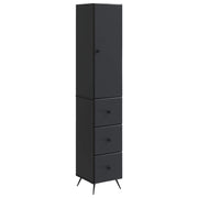 Kastenset 2 stuks 34,5x34,5x90 cm zwart bewerkt hout