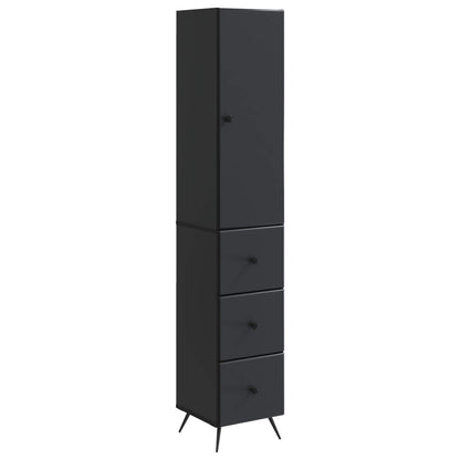 Kastenset 2 pcs Zwart 34,5 x 34,5 x 90 cm Bewerkt hout