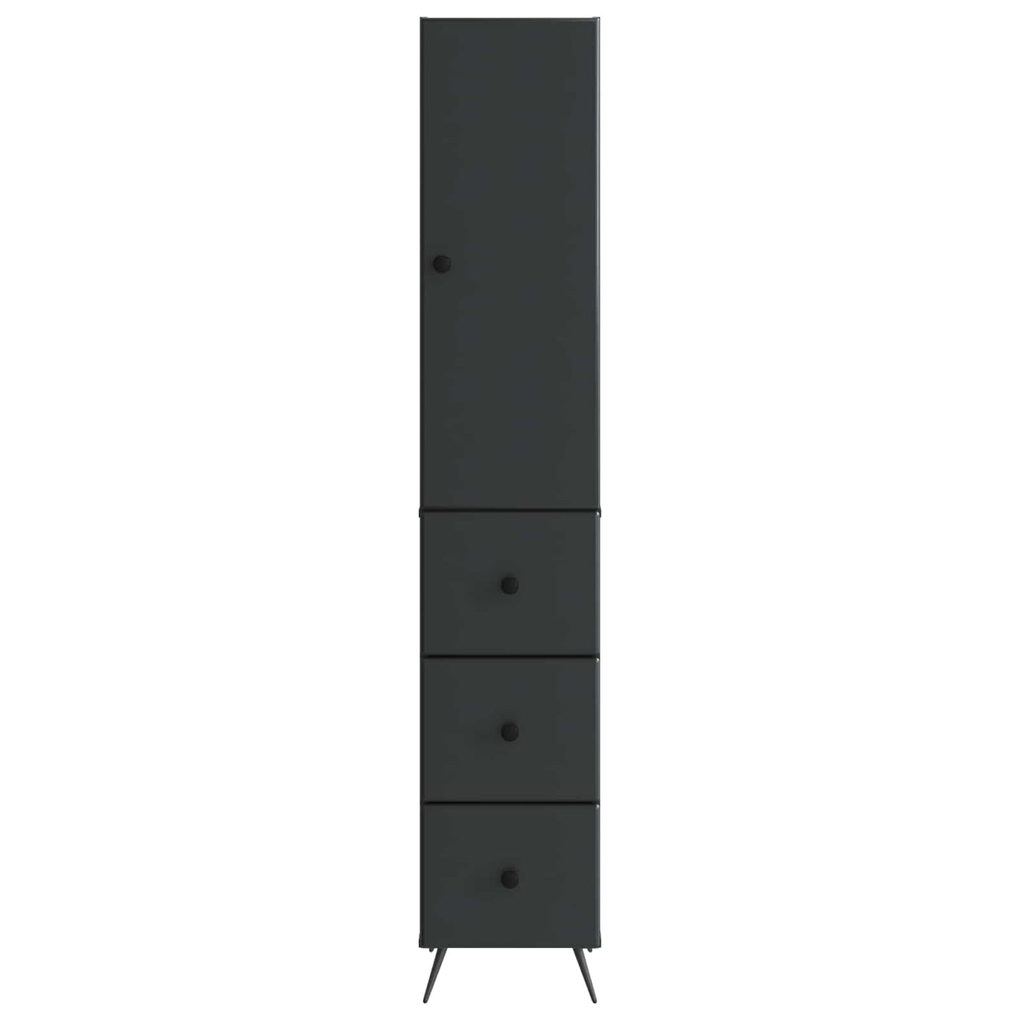 Kastenset 2 pcs Zwart 34,5 x 34,5 x 90 cm Bewerkt hout