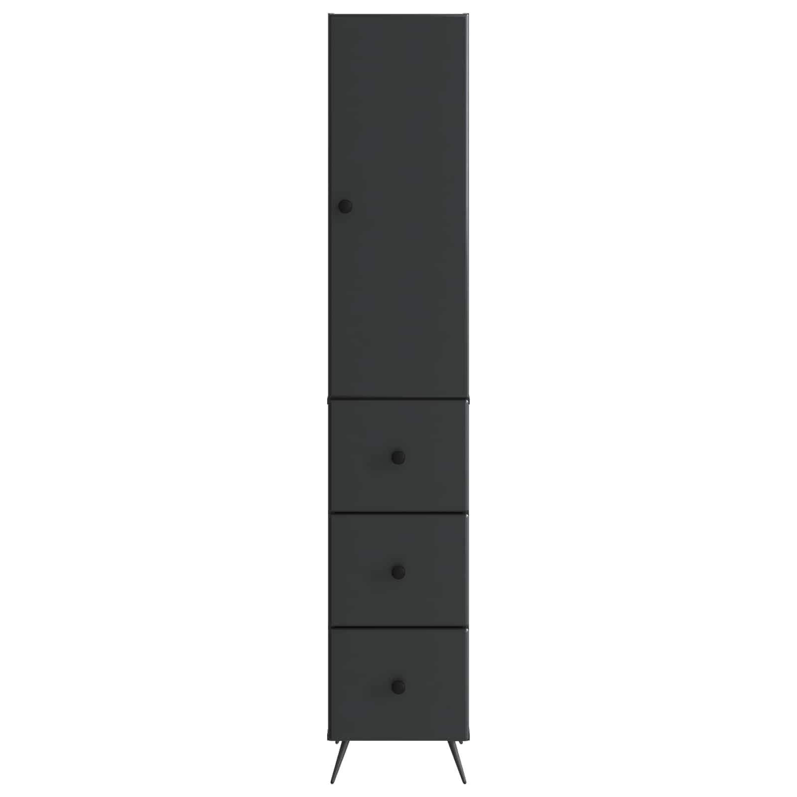 Kastenset 2 pcs Zwart 34,5 x 34,5 x 90 cm Bewerkt hout