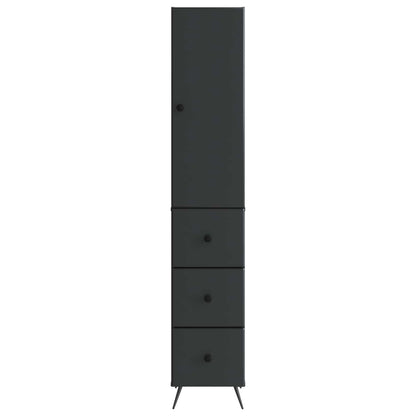 Kastenset 2 pcs Zwart 34,5 x 34,5 x 90 cm Bewerkt hout