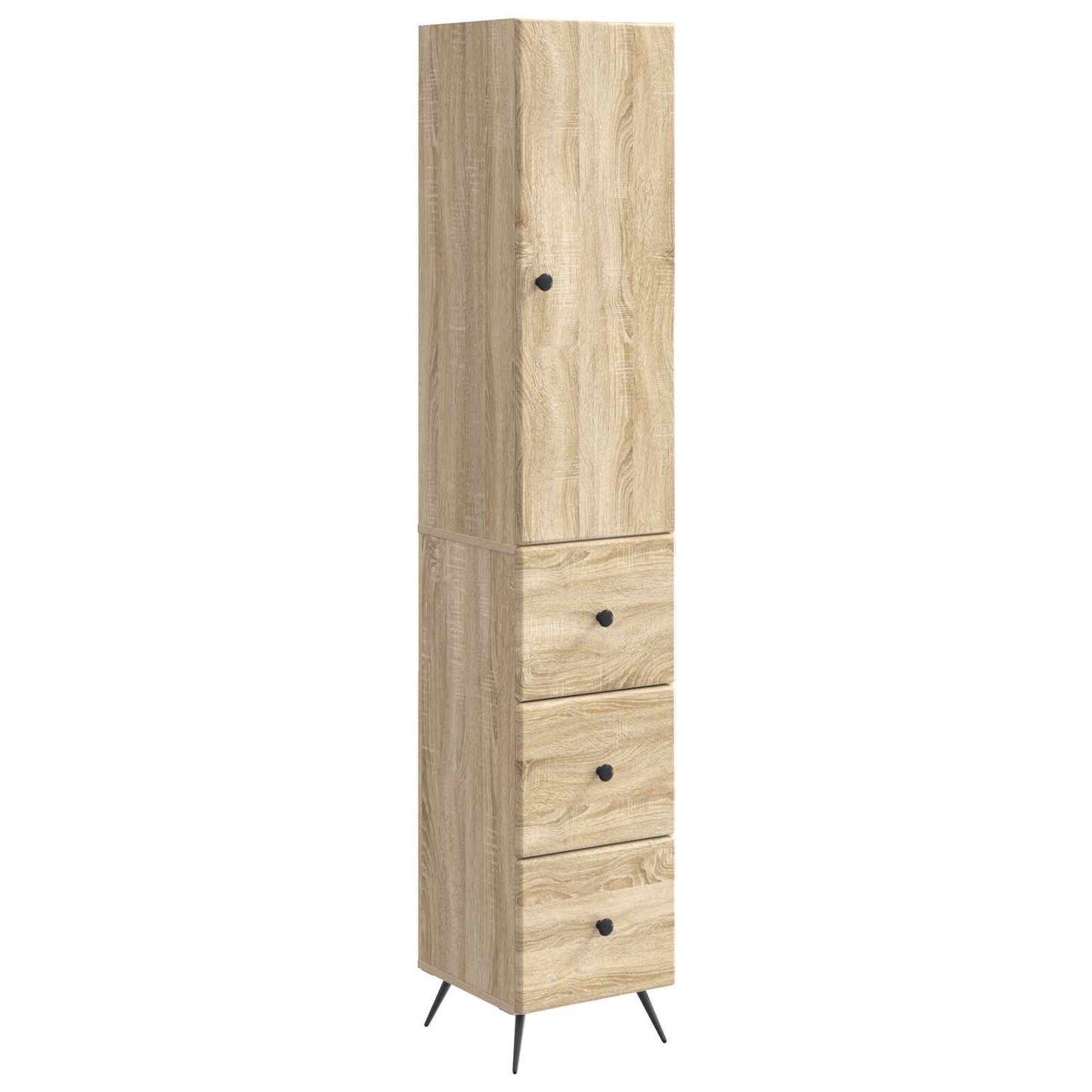 Kastenset 2 pcs Sonoma Eiken 34,5 x 34,5 x 90 cm Bewerkt hout