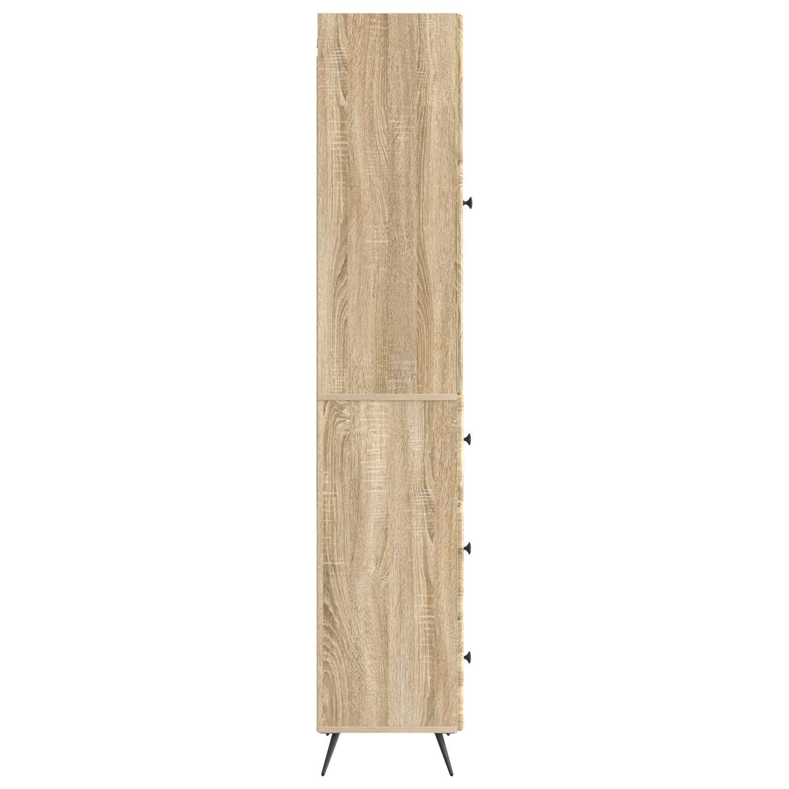 Kastenset 2 pcs Sonoma Eiken 34,5 x 34,5 x 90 cm Bewerkt hout