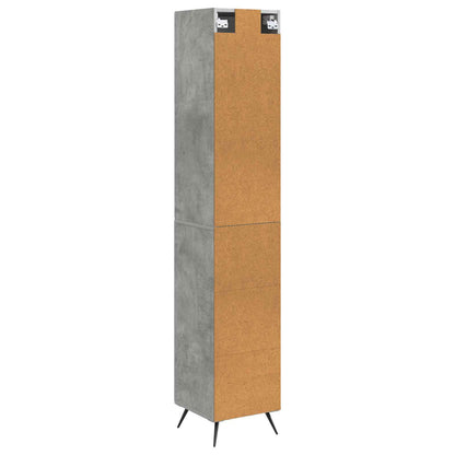 Kastenset 2 pcs Betongrijs 34,5 x 34,5 x 90 cm Bewerkt hout