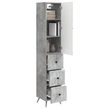 Kastenset 2 pcs Betongrijs 34,5 x 34,5 x 90 cm Bewerkt hout