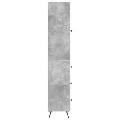 Kastenset 2 pcs Betongrijs 34,5 x 34,5 x 90 cm Bewerkt hout