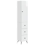 Kastenset hoogglans wit 34,5x34,5x90 cm bewerkt hout