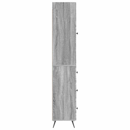 Kastenset 2 pcs Grijs Sonoma 34,5 x 34,5 x 90 cm Bewerkt hout