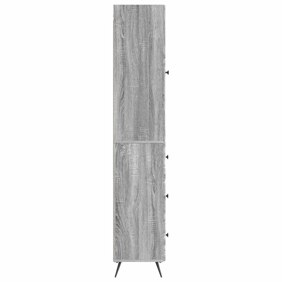 Kastenset 2 pcs Grijs Sonoma 34,5 x 34,5 x 90 cm Bewerkt hout