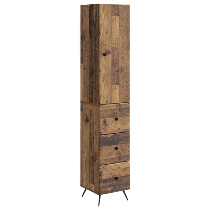 Kastenset 2 pcs Oud hout 34,5 x 34,5 x 90 cm Bewerkt hout