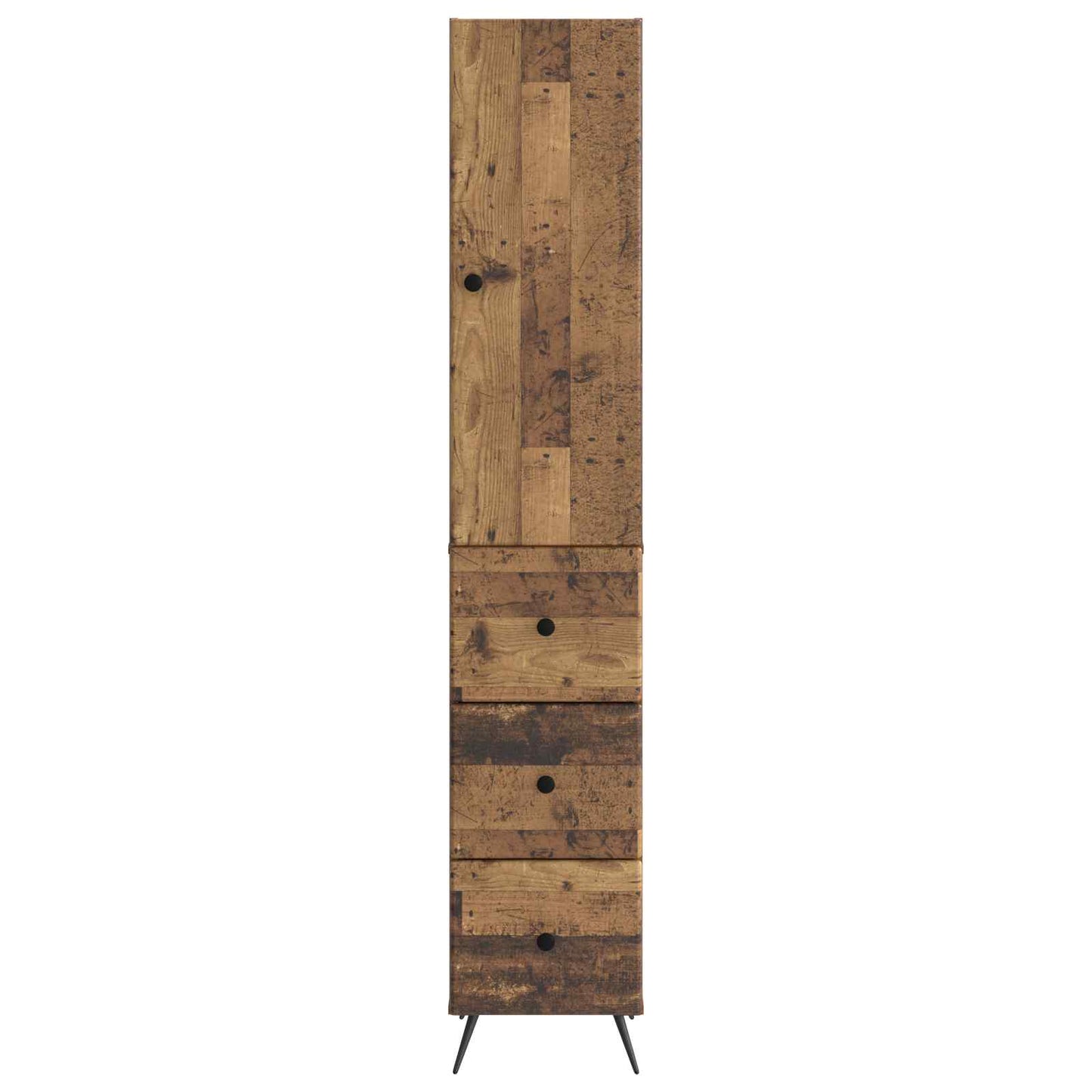 Kastenset 2 pcs Oud hout 34,5 x 34,5 x 90 cm Bewerkt hout
