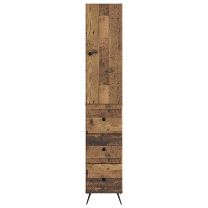 Kastenset 2 pcs Oud hout 34,5 x 34,5 x 90 cm Bewerkt hout