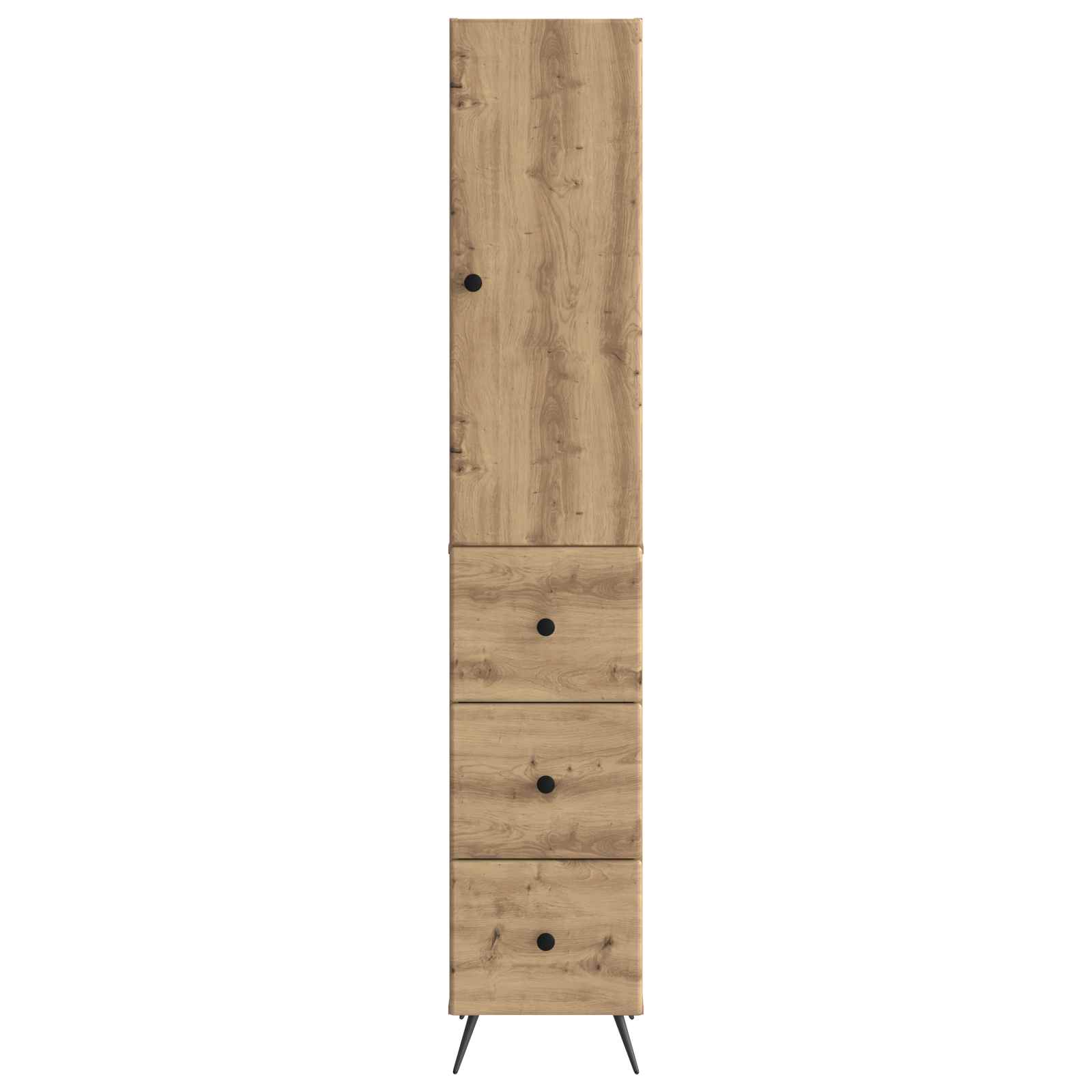 Kastenset 2 pcs Artisanaal eiken 34,5 x 34,5 x 90 cm